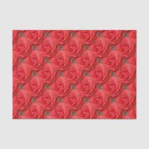 Patroon rode roodroze Natuur Tissuepapier