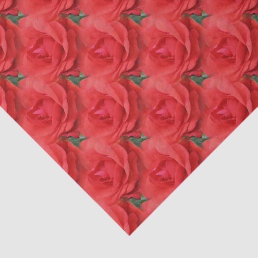 Patroon rode roodroze Natuur Tissuepapier (Detail)