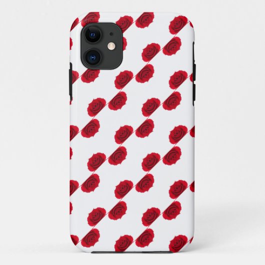 patroon rode rozen Case-Mate iPhone case (Achterkant)