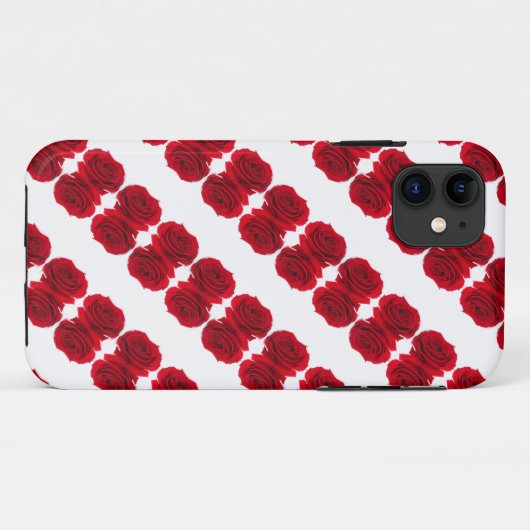 patroon rode rozen Case-Mate iPhone case (Achterkant (horizontaal))