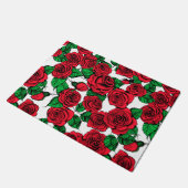 patroon rode rozen deurmat (Schuin)