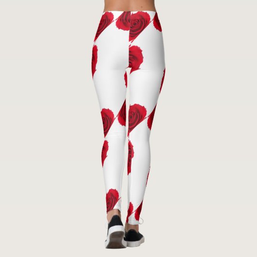 patroon rode rozen leggings (Achterkant)