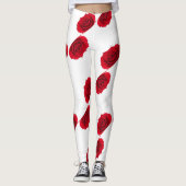 patroon rode rozen leggings (Voorkant)