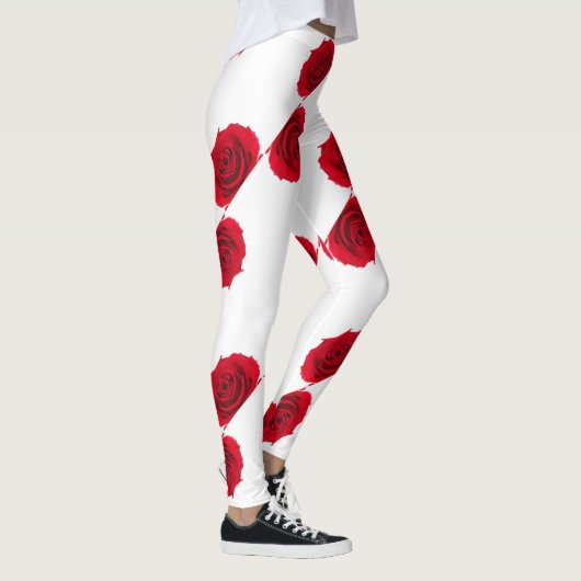 patroon rode rozen leggings (Rechts)