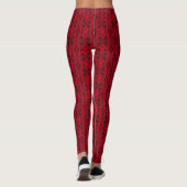 patroon rode rozen leggings (Achterkant)