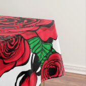 patroon rode rozen tafelkleed (Voorbeeld)