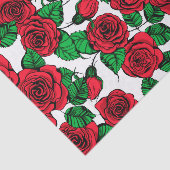 patroon rode rozen tissuepapier (Detail)