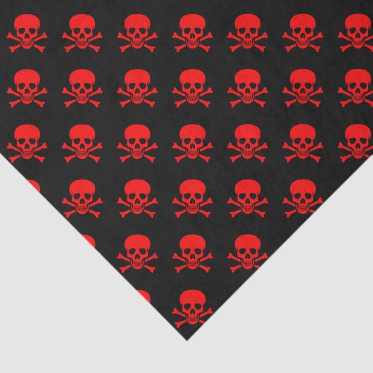Patroon rode schedel en dwarsbeenderen tissuepapier (Detail)
