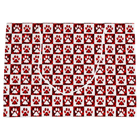 Patroon rode speldepots Afdrukcontrole Groot Cadeauzakje (Voorkant)