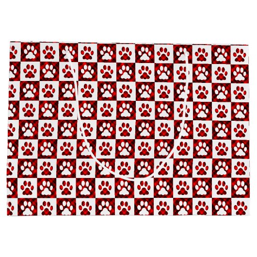 Patroon rode speldepots Afdrukcontrole Groot Cadeauzakje (Achterkant)