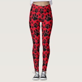 Patroon rode verf leggings