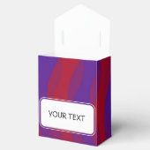 Patroon - rode violetgolven + jouw tekst bedankdoosjes (Geopend)