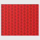 Patroon rode vragen cadeaupapier (Vlak)