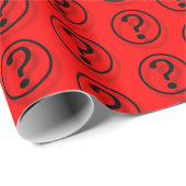 Patroon rode vragen cadeaupapier (Rol Hoek)
