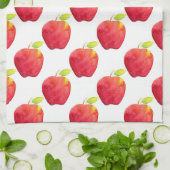 Patroon rode Waterverf Apple Theedoek (Gevouwen)