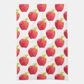 Patroon rode Waterverf Apple Theedoek (Verticaal)