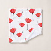 Patroon rode Waterverf Bad Handdoek (Wasdoekje)