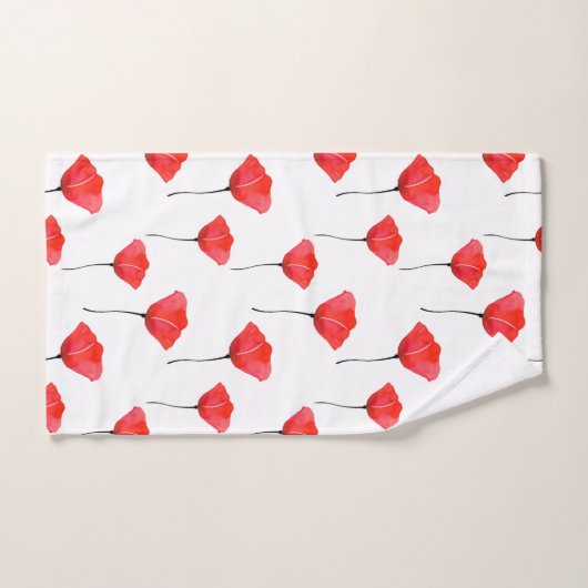 Patroon rode Waterverf Bad Handdoek (Handdoek)