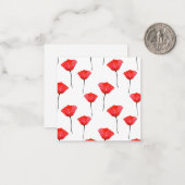 Patroon rode Waterverf Notitiekaartje (Voorkant / Achterkant in situ)