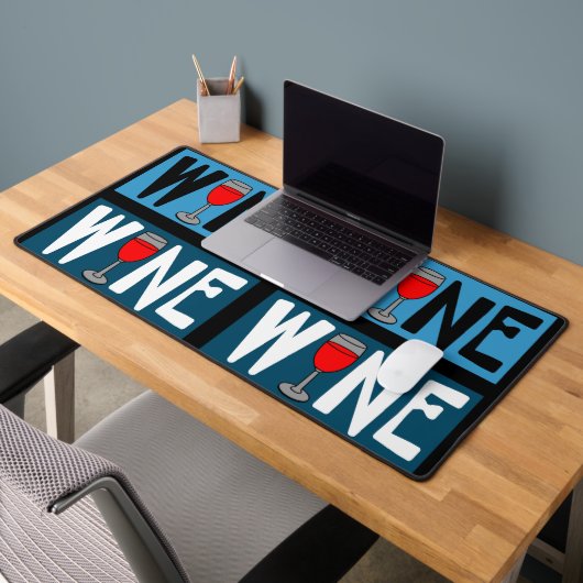 Patroon rode wijn bureaumat (Kantoor 2)