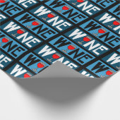 Patroon rode wijn cadeaupapier (Hoek)