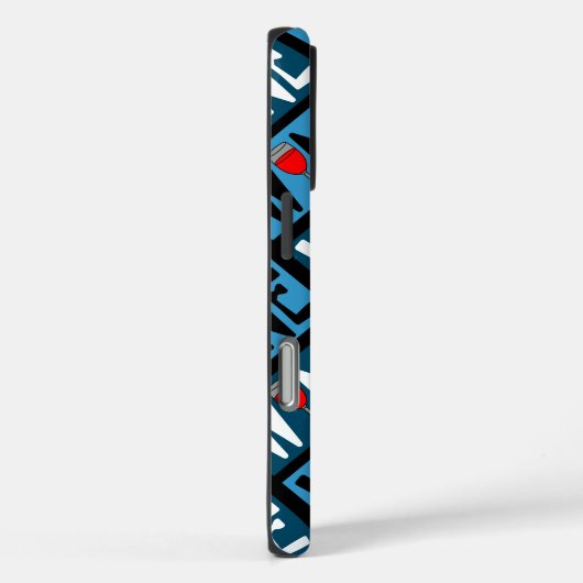 Patroon rode wijn Case-Mate iPhone case (Achterkant / Rechts)