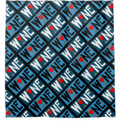 Patroon rode wijn douchegordijn (Voorkant)