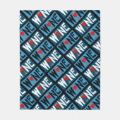 Patroon rode wijn fleece deken (Voorkant)