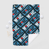 Patroon rode wijn golfhanddoek (Insitu)