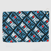 Patroon rode wijn golfhanddoek (Horizontaal)