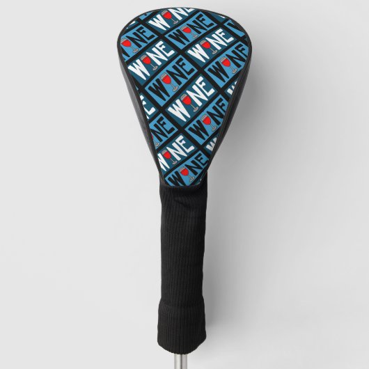 Patroon rode wijn golfheadcover (Voorkant)