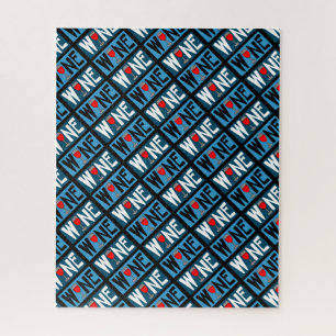 Patroon rode wijn legpuzzel