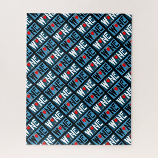 Patroon rode wijn legpuzzel (Verticaal)