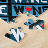 Patroon rode wijn legpuzzel (Zijkant)