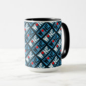 Patroon rode wijn mok (Voorkant rechts)