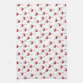 Patroon rode wijn op wit glas theedoek (Verticaal)