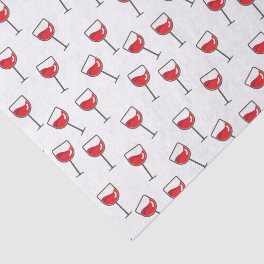 Patroon rode wijn op wit glas tissuepapier (Detail)