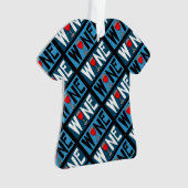 Patroon rode wijn ornament (voorkant)