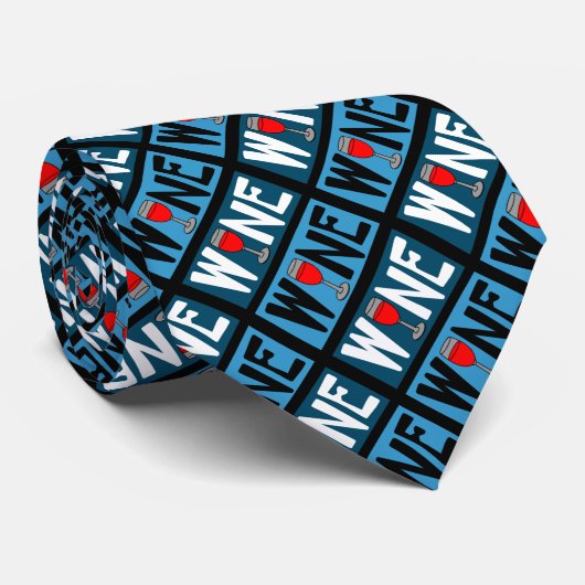 Patroon rode wijn stropdas (Opgerold)