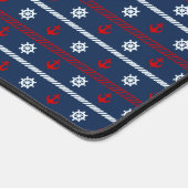 Patroon rode witte en blauwe oceaan bureaumat (Hoek)