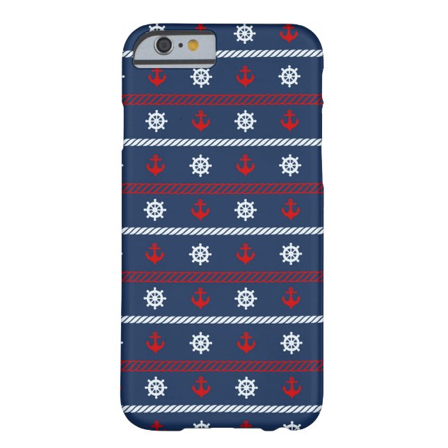 Patroon rode witte en blauwe oceaan Case-Mate iPhone case (Achterkant)