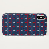Patroon rode witte en blauwe oceaan Case-Mate iPhone case (Achterkant (horizontaal))