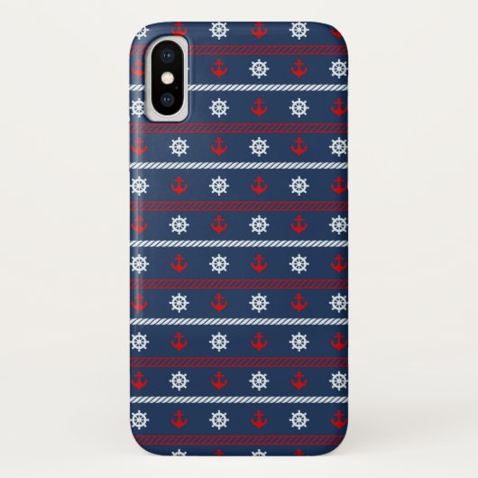 Patroon rode witte en blauwe oceaan Case-Mate iPhone case (Achterkant)