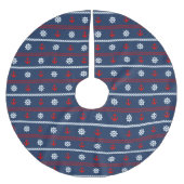 Patroon rode witte en blauwe oceaan kerstboom rok (Voorkant)