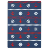 Patroon rode witte en blauwe oceaan klembord (Achterkant)