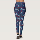 Patroon rode witte en blauwe oceaan leggings (Achterkant)