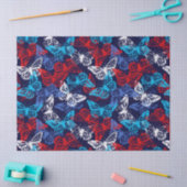 Patroon rode witte en blauwe patriottische vlinder tissuepapier (Craft)