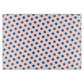 Patroon rode, witte en blauwe pokken snijplank (Voorkant)