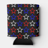 Patroon rode witte en blauwe sterren blikjeskoeler (Achterkant)