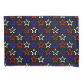 Patroon rode witte en blauwe sterren kussensloop (Voorkant)